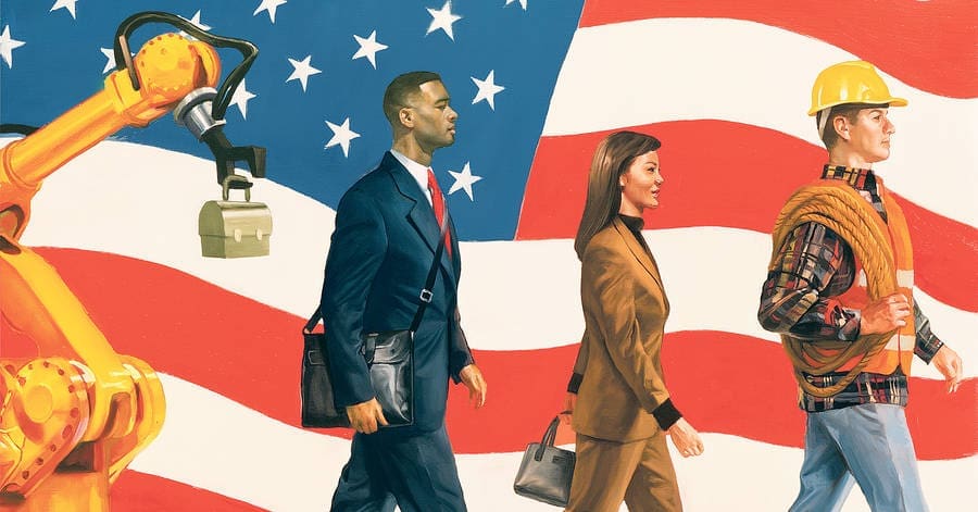 A symbolic illustration of the American Dream under threat, highlighting the urgent need for protecting the American Dream for future generations.